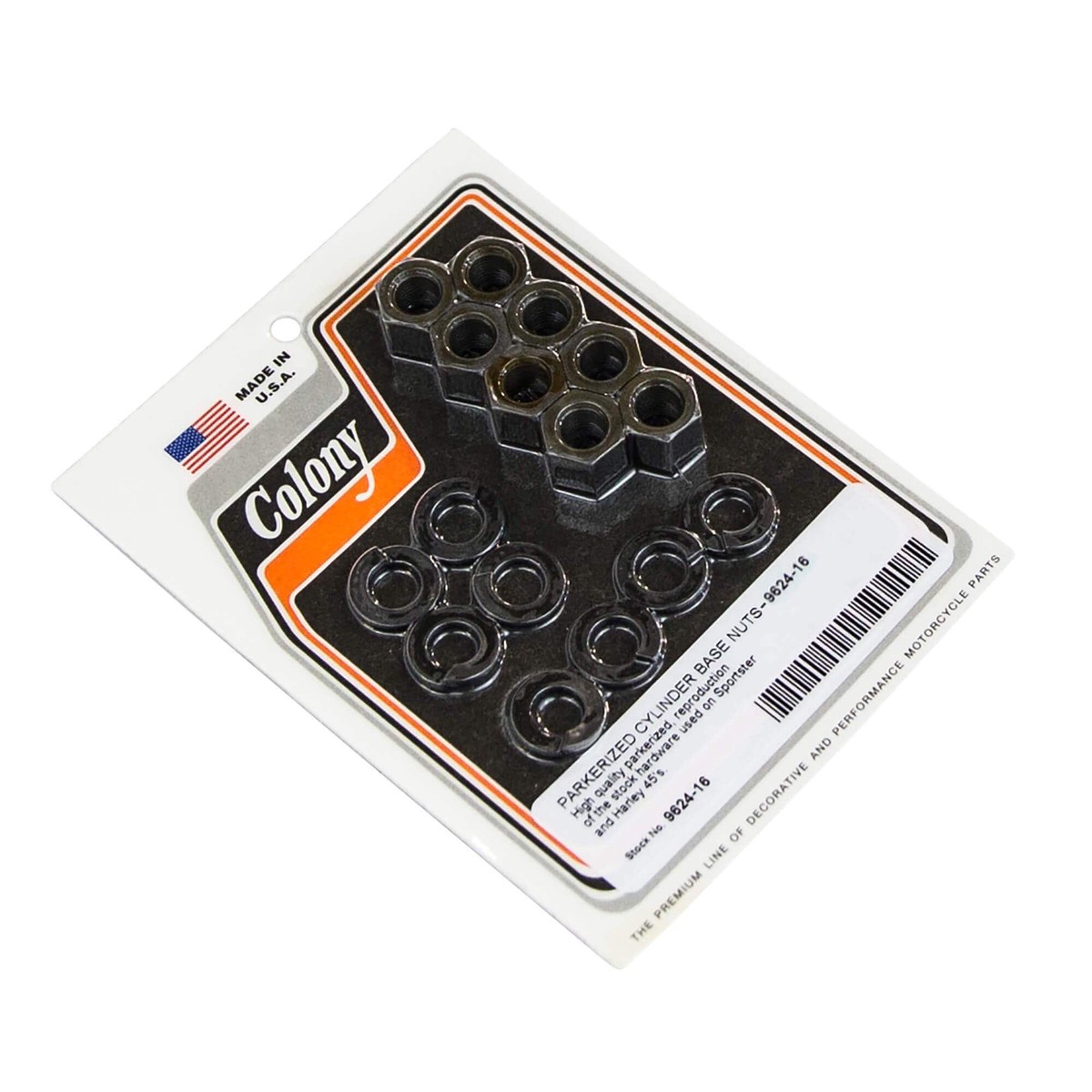 9624-16 Cylinder Base Nuts Harley-Davidson Sportster 45s - Parkerized