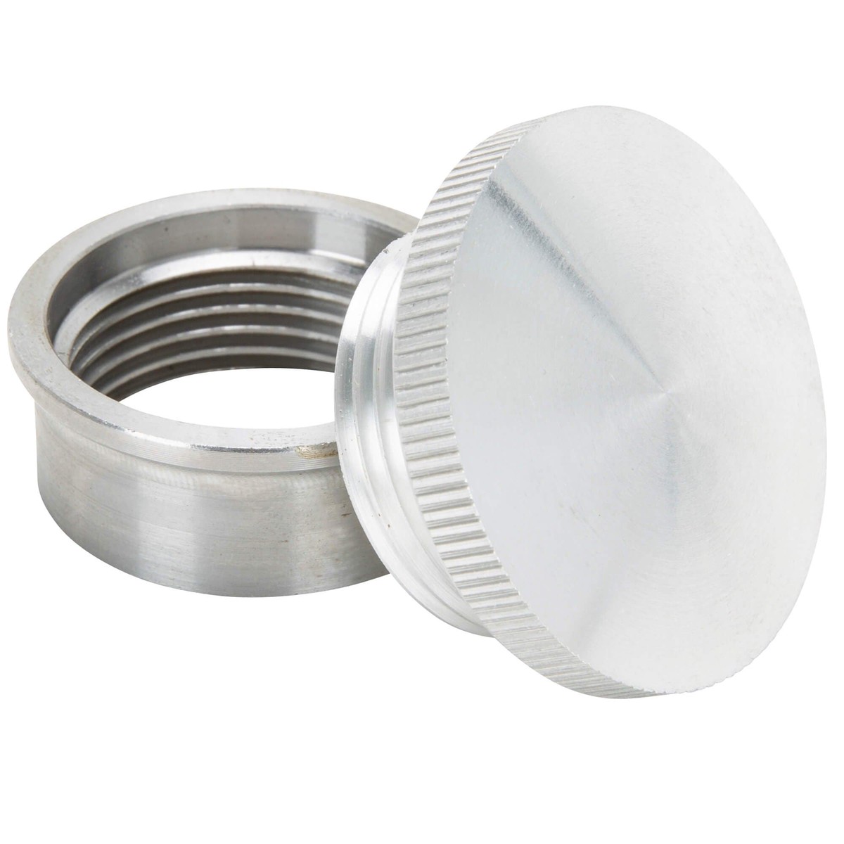 Aluminum Gas Oil Filler Cap with Weld-In Steel Bung - Unvented