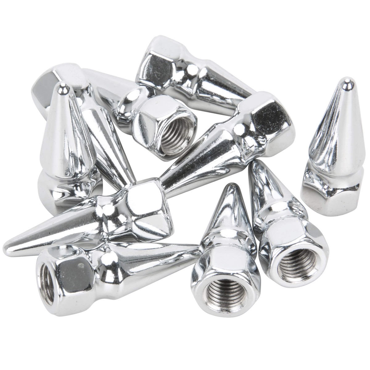 PN-321 10 MM (125) Pike Nut - 10 pack - Chrome Plated