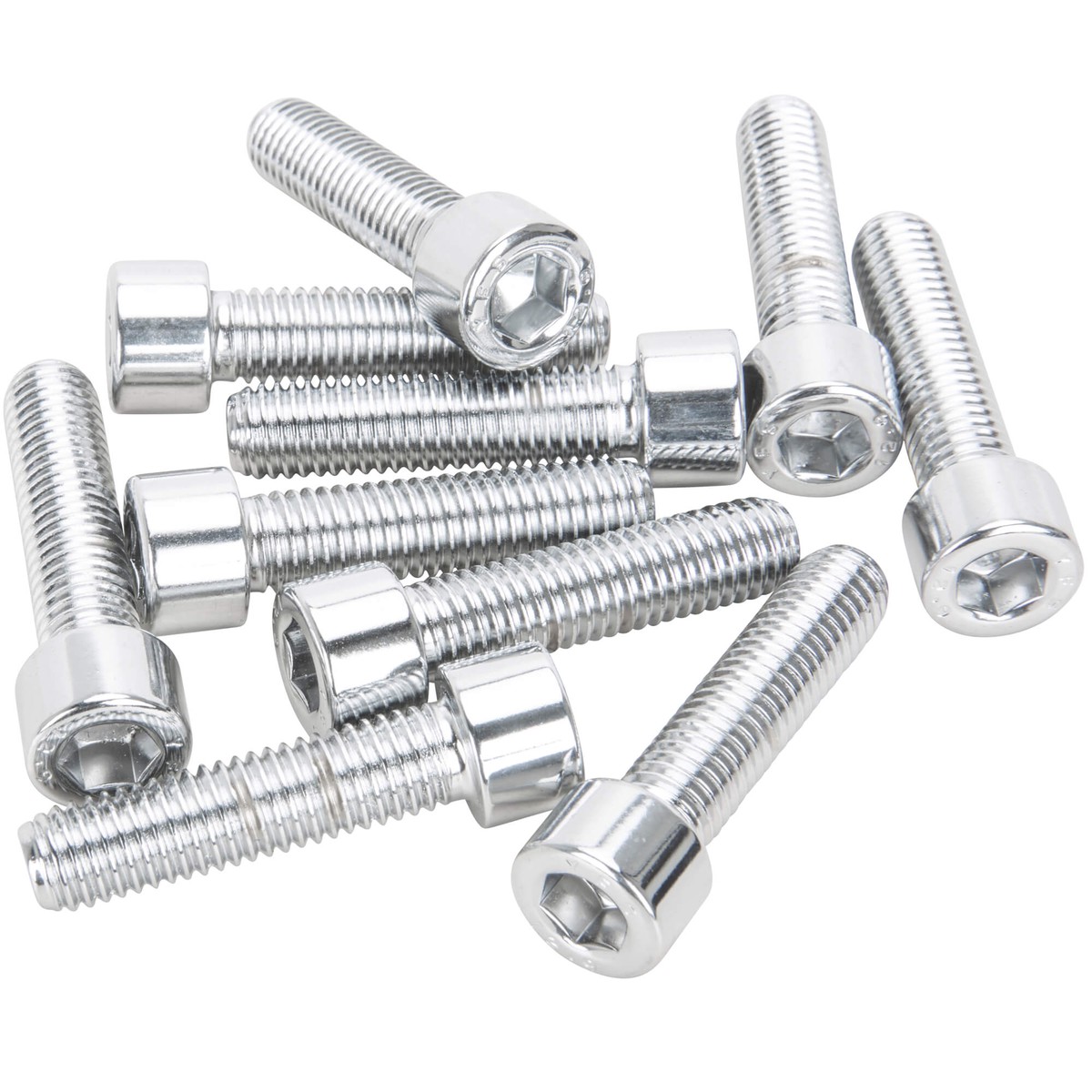 MPSHC-0216 10mm x 40mm length Polished Socket Head Allen Bolt - 10 pack - Chrome Plated