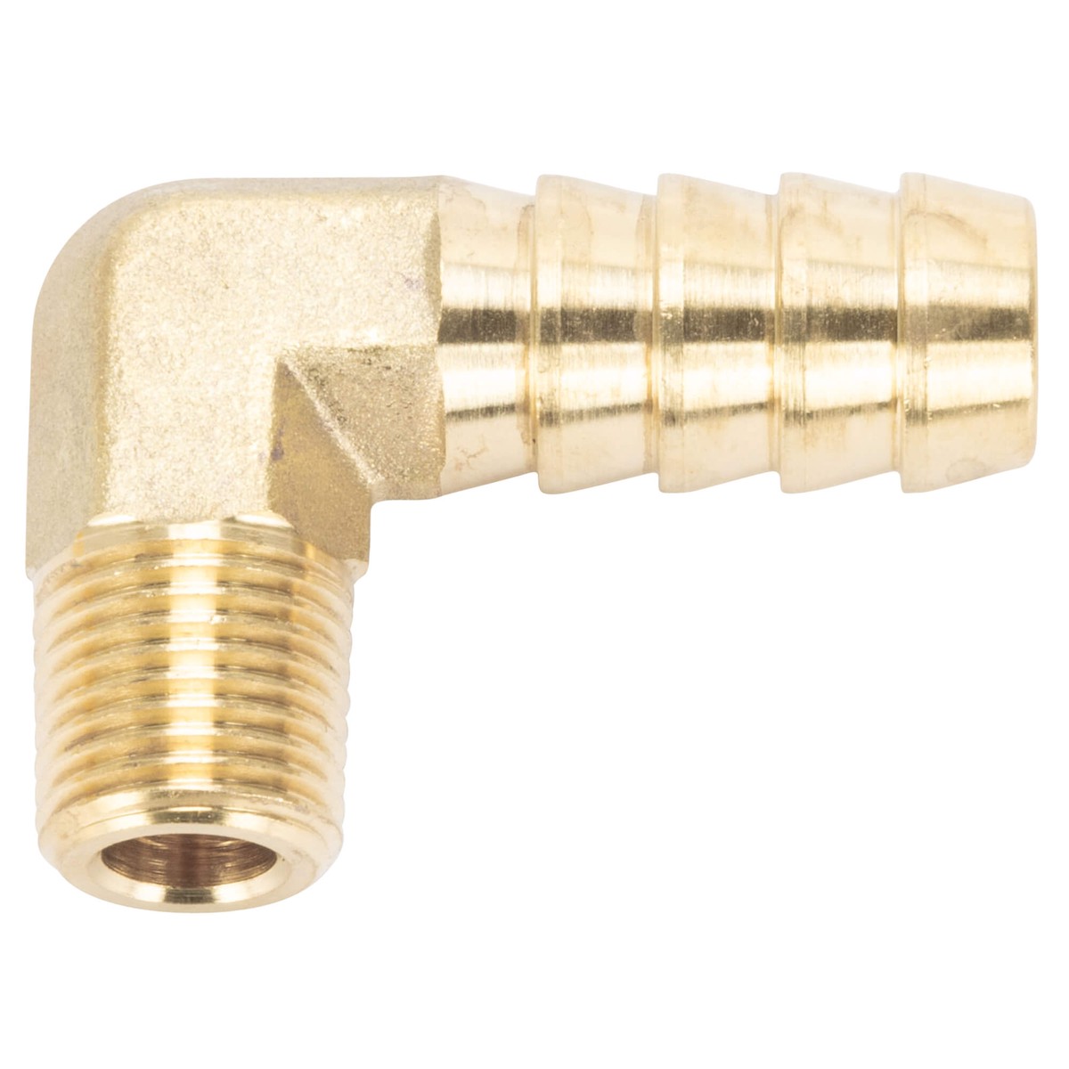 38 inch Hose Barb 90 Elbow x 18 inch NPT - Brass