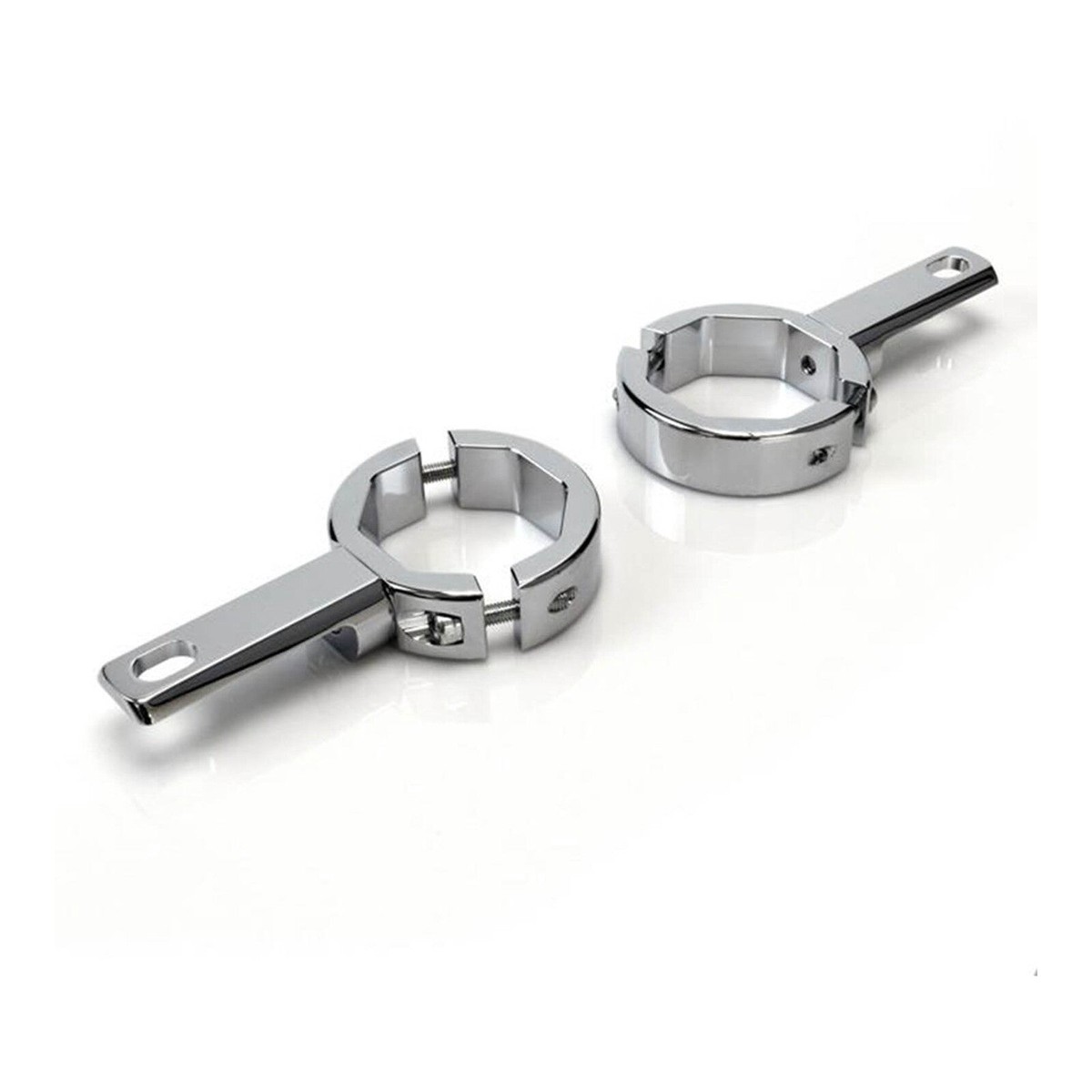 Denali Conv Fork Tube Light Mount 39-49mm Diametre Tubes - Chrome