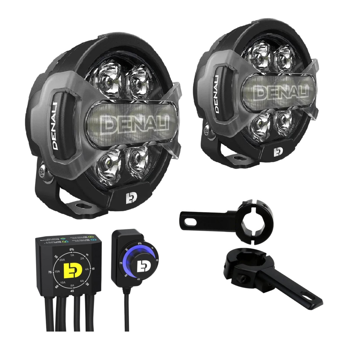 Denali D7 Lighting Bundle with Mounts - Kawasaki KLR 650 S 22