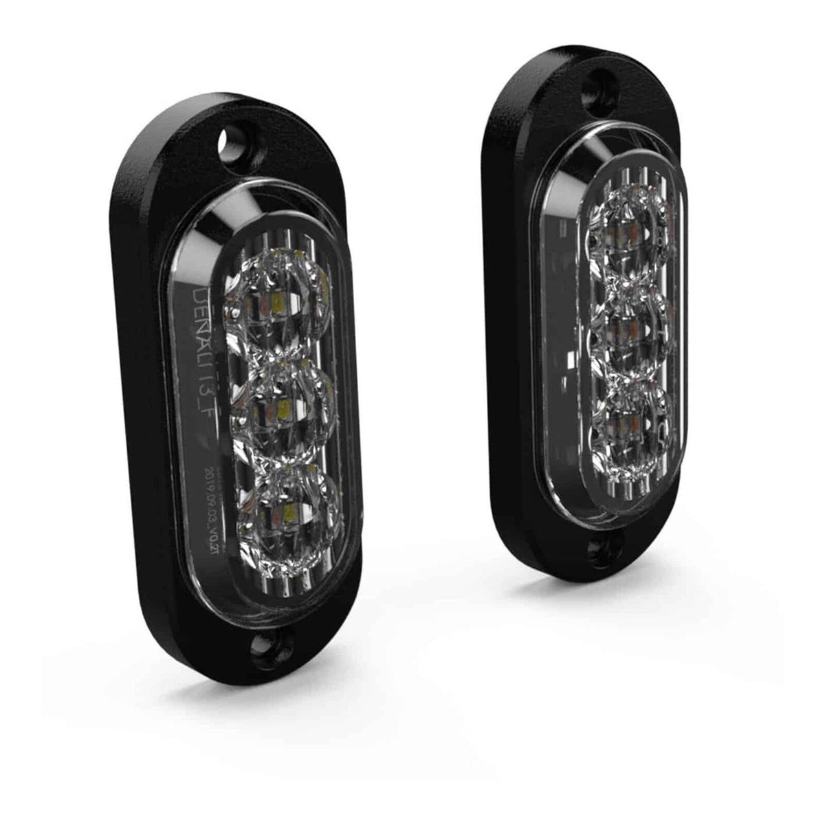 Denali T3 Rear Turn Signal Brake Light Pods RedAmber - Pair
