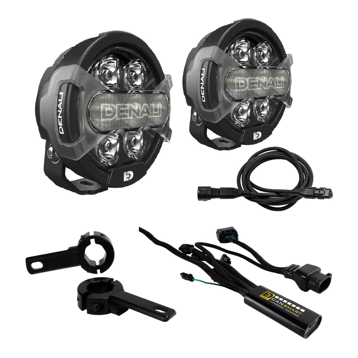 Denali D7 Pro Lighting Bundle with Mounts - BMW R1200 GS GSA RT RS