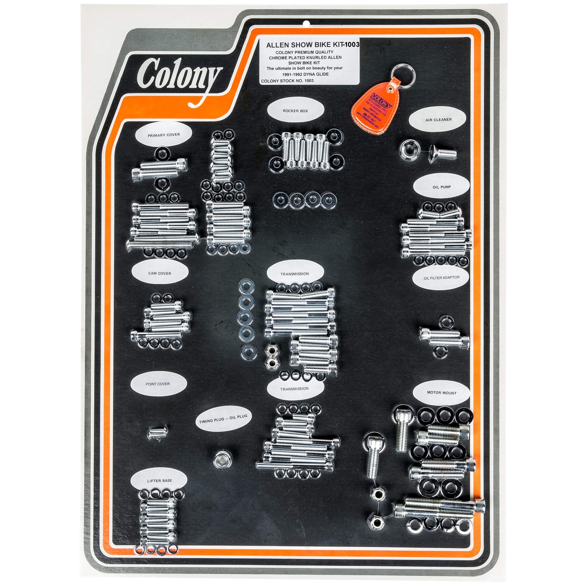 1003 Complete Show Bike Kit Allen Hardware Harley-Davidson 1991-1992 Dyna - Chrome Plated