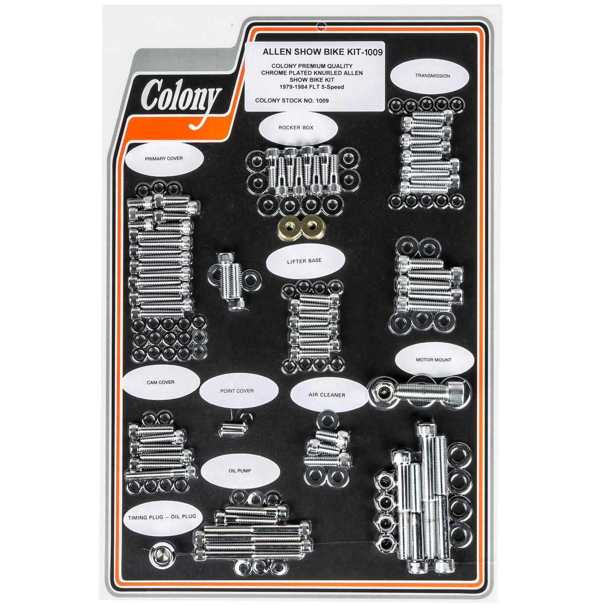 1009 Complete Show Bike Kit Allen Hardware Harley-Davidson 1979-1984 FLT 5 Speed - Chrome Plated
