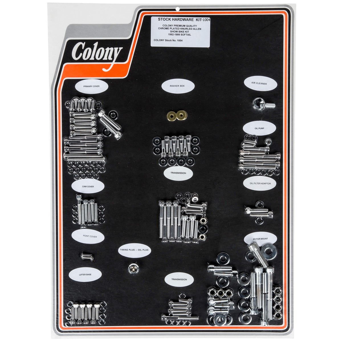 1004 Complete Show Bike Kit Allen Hardware Harley-Davidson 1992-1999 Softail - Chrome Plated